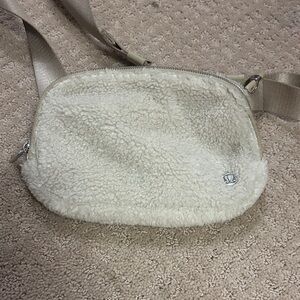 lululemon athletica Beige Sherpa Crossbody Bag